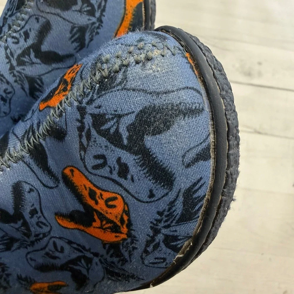 BOGS baby boys blue‎ orange dinosaur boots little kids size 9